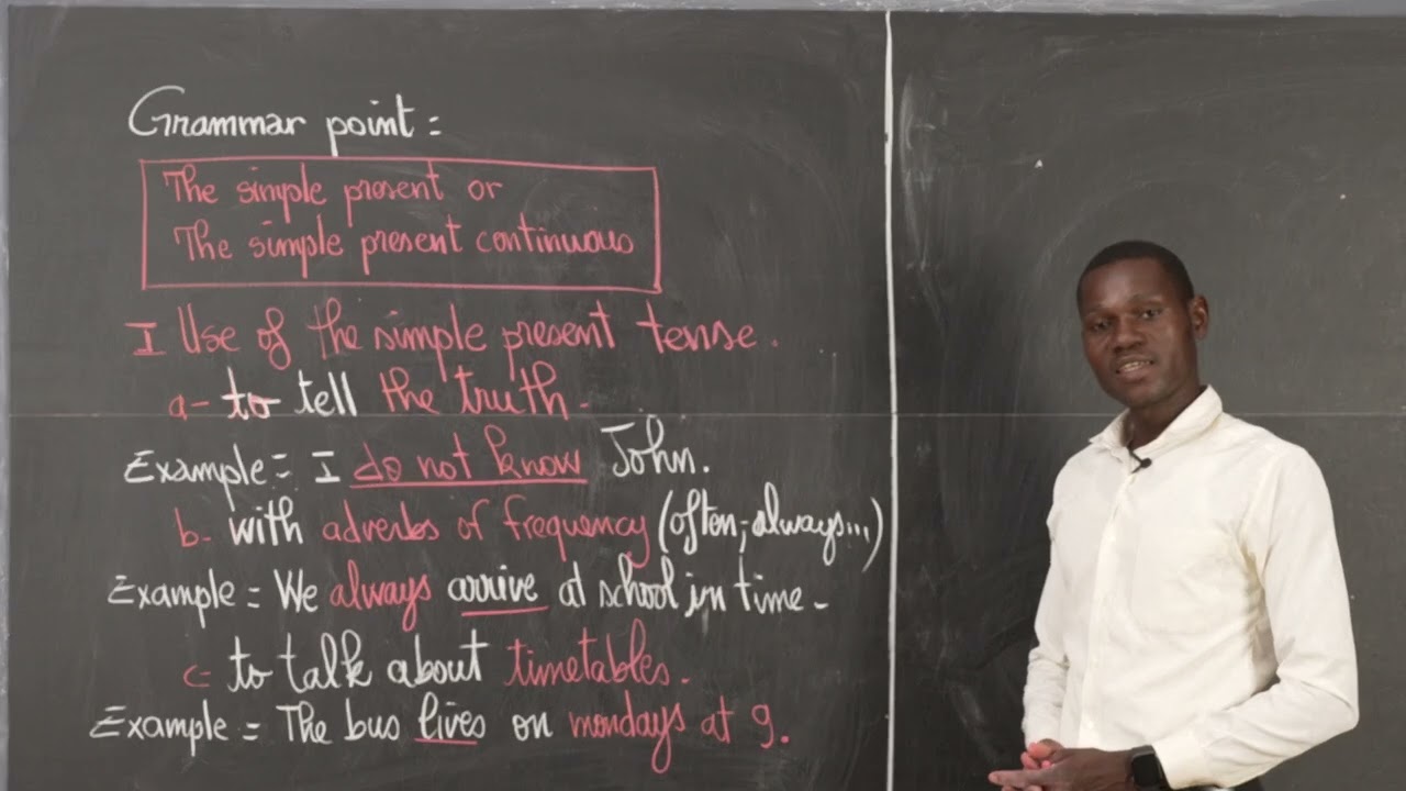 Cours - 5e - Anglais - Grammar : The simple present or the simple present continouns 1/1