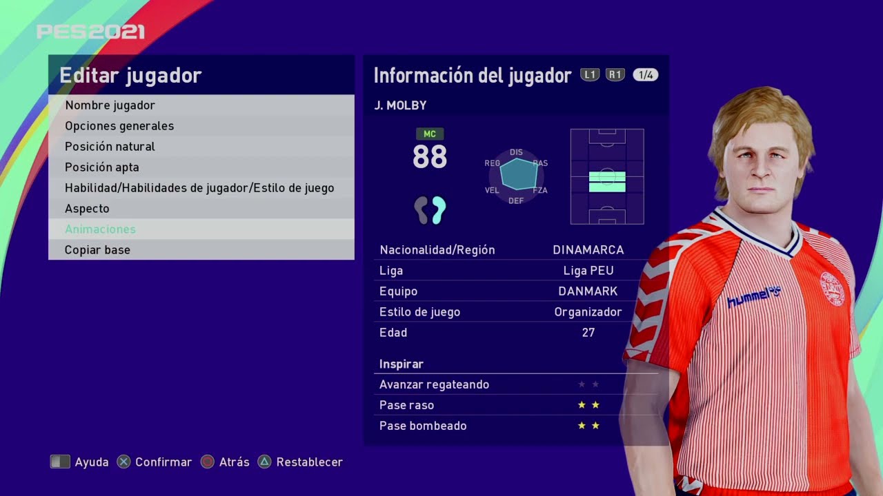 Jan Mølby - PES Clasico (Face, Body& Stats)