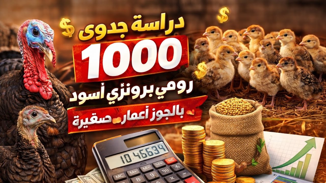 🔥 دراسة جدوى 1000 كتكوت رومي بالجوز | أرباح الأعمار الصغيرة بالأرقام الحقيقية 💰🐥