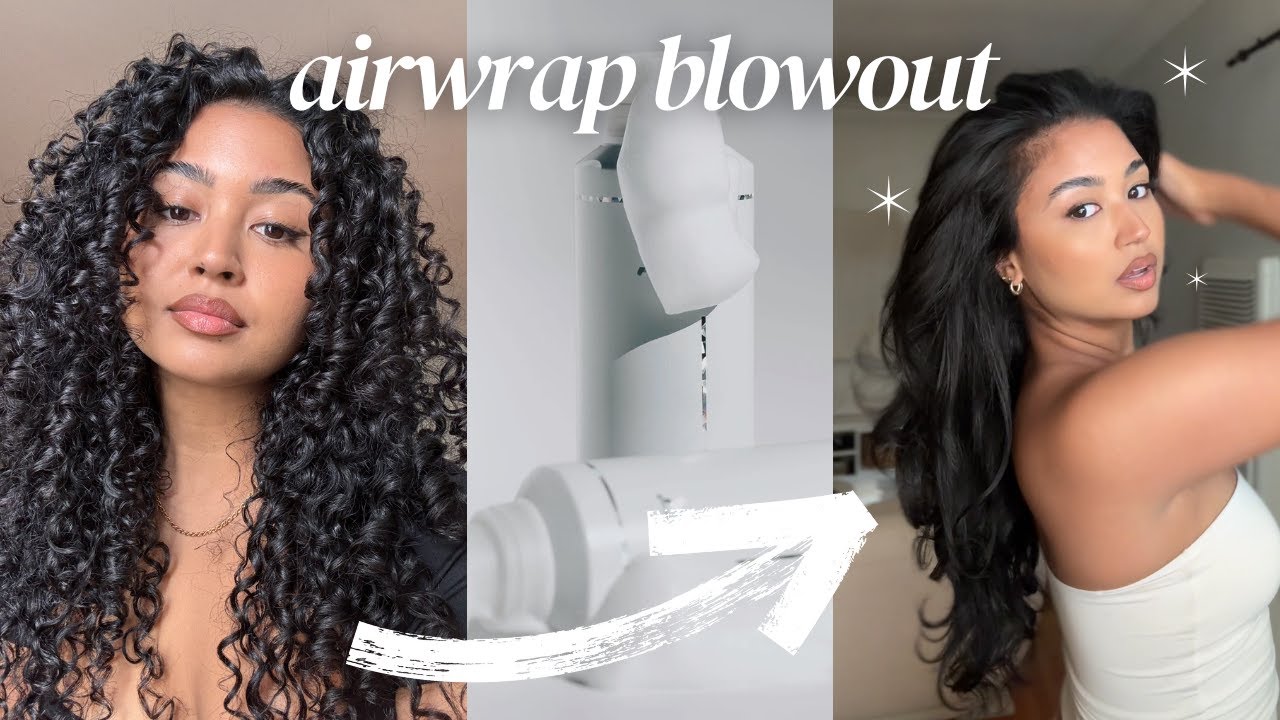 DYSON AIRWRAP BLOWOUT ON 3 A/B CURLY HAIR AIIR PROFESSIONAL PRODUCT REVIEW