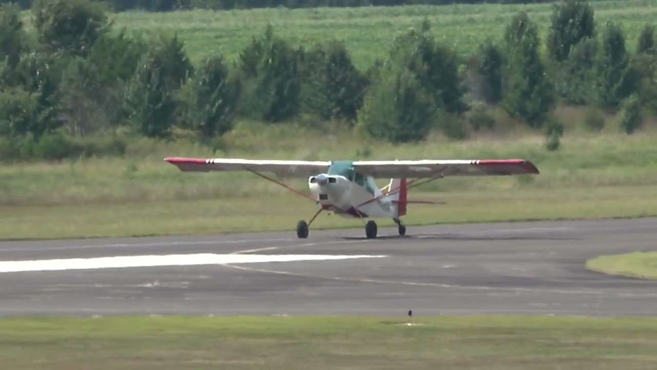 Bellanca Scout, breezy day landing KHWY on 9/5/25