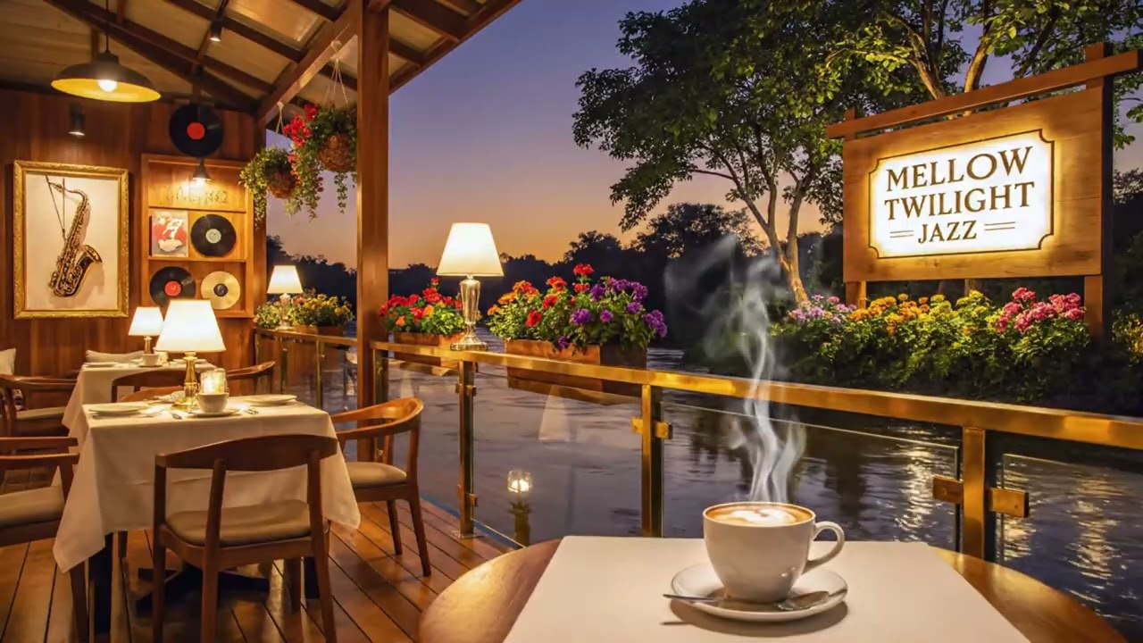 Romantic Coffee Jazz Night 💕 Smooth Piano & Sax Music for Study, Focus & Peaceful Sleep  4K Ambience