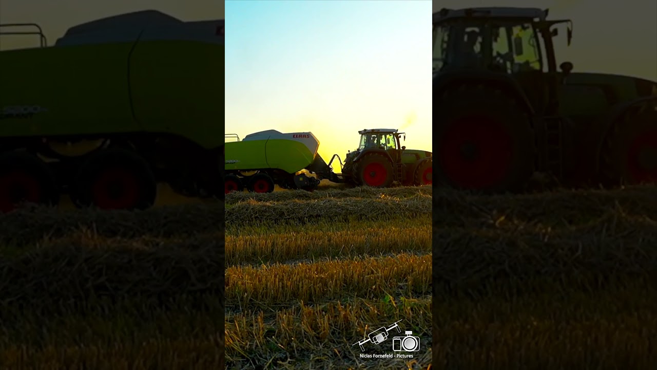 Fendt 926 Vario TMS + Claas Quadrant 5200 FC  + Ballenpressen + Weizenstroh