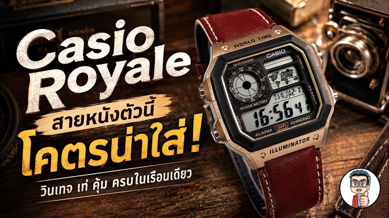 Casio Royale AE-1200WHL-5A นาฬิกาวินเทจตัวเท่ คลาสสิก ฟังก์ชันครบ ในราคาเบา ๆ