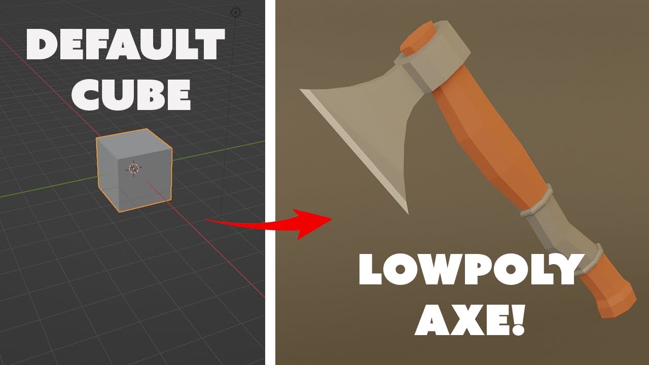 Low Poly Axe Blender Tutorial For Beginners!