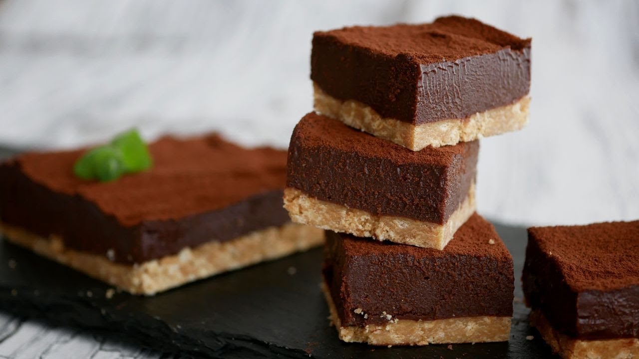 材料4つ!とろける生チョコケーキ | NO-BAKE Chocolate Cake (Japanese Nama-Choco Cake)