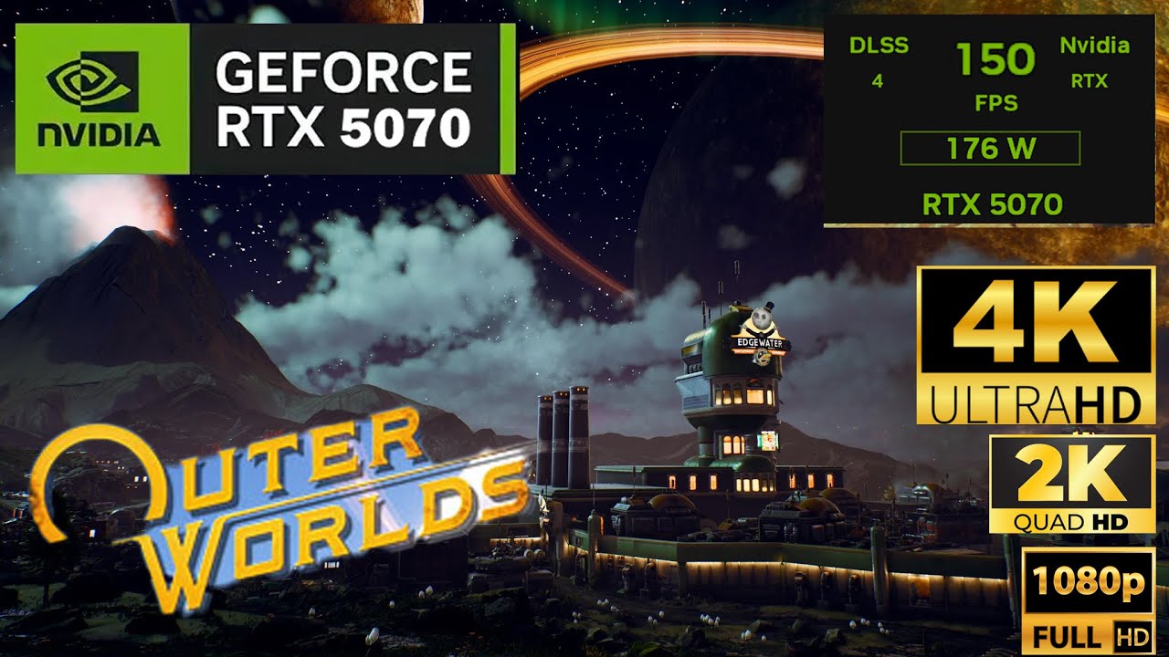 RTX 5070 12GB - Outer Worlds - 1080p, 1440p. 4k, DLSS 4