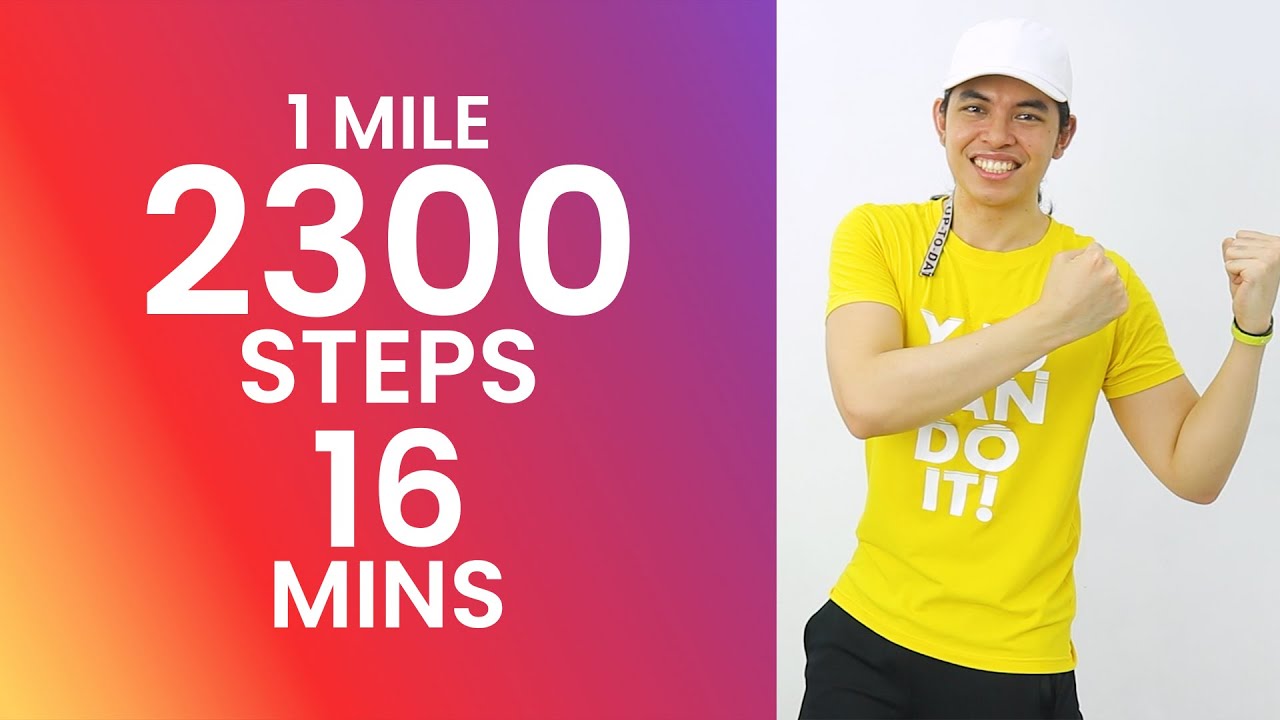 1 MILE HIGH ENERGY FAST WALK • 16 MIN Workout • 2300 Steps • Walking Workout #50 • Keoni Tamayo
