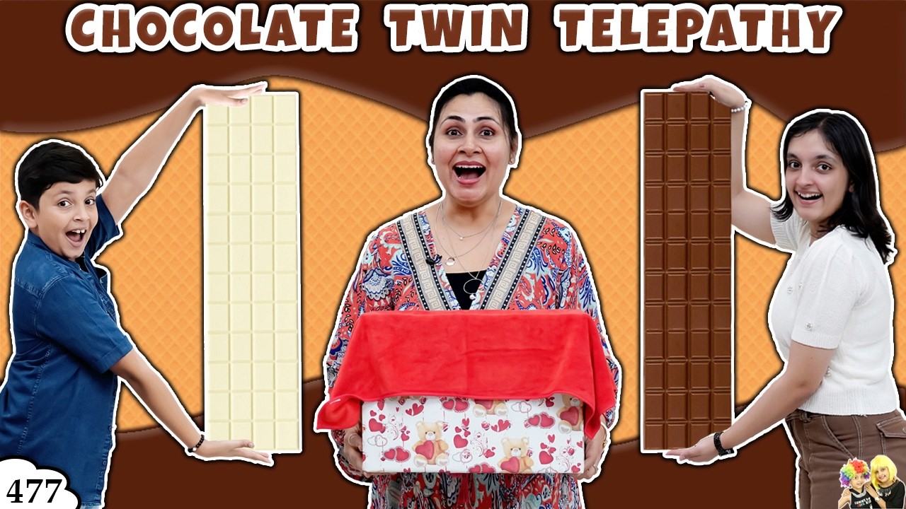 CHOCOLATE TWIN TELEPATHY | Ep 477 | Family Comedy Eating Challenge | Aayu and Pihu Show