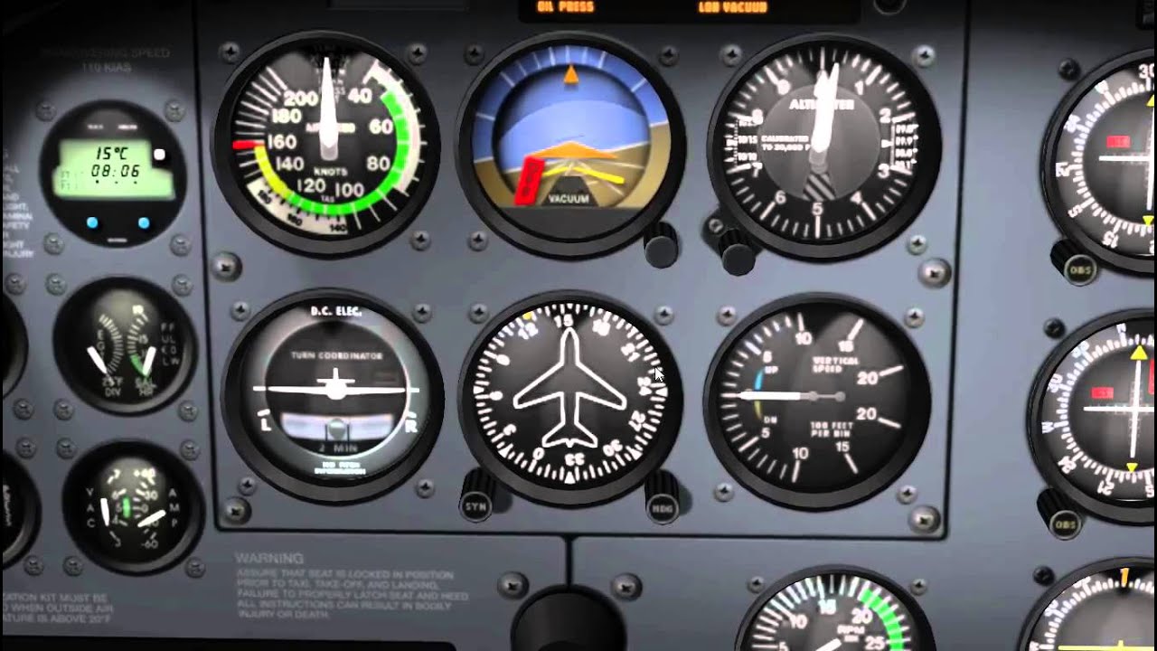 Casperline Virtual Fly School: Tutorial6 - La strumentazione del Cessna C172