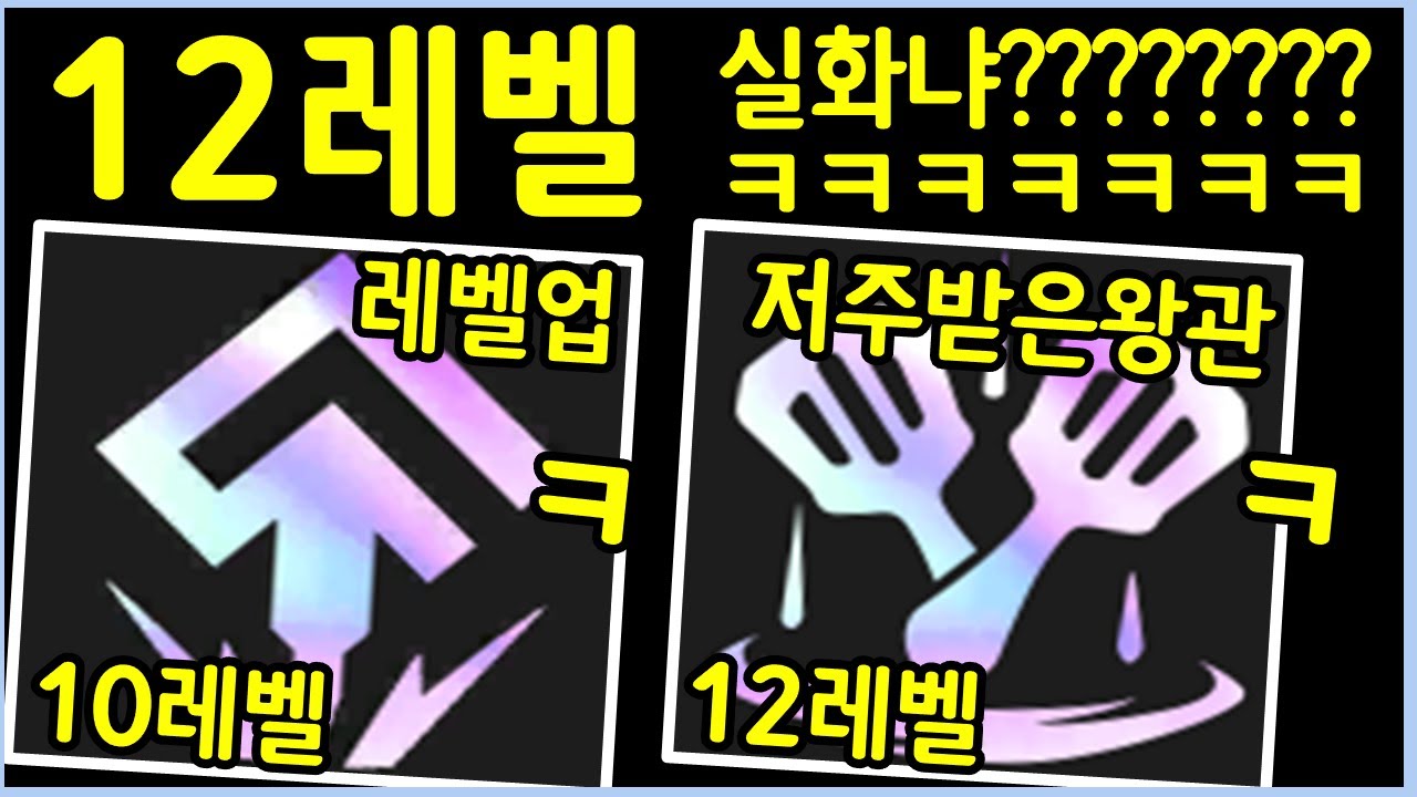 진짜 말도 안되는 극악의 확률을 뚫어야만 볼수있다는 전설의 12렙을 보여드립니다 ㅋㅋㅋㅋㅋㅋㅋ