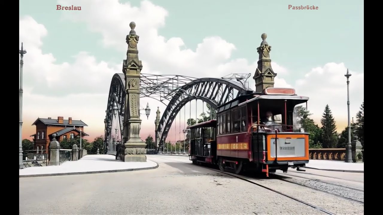 Stary Wrocław -( Breslau ) w animowanych pocztówkach | Niezwykła podróż w czasie 1900/1915r.