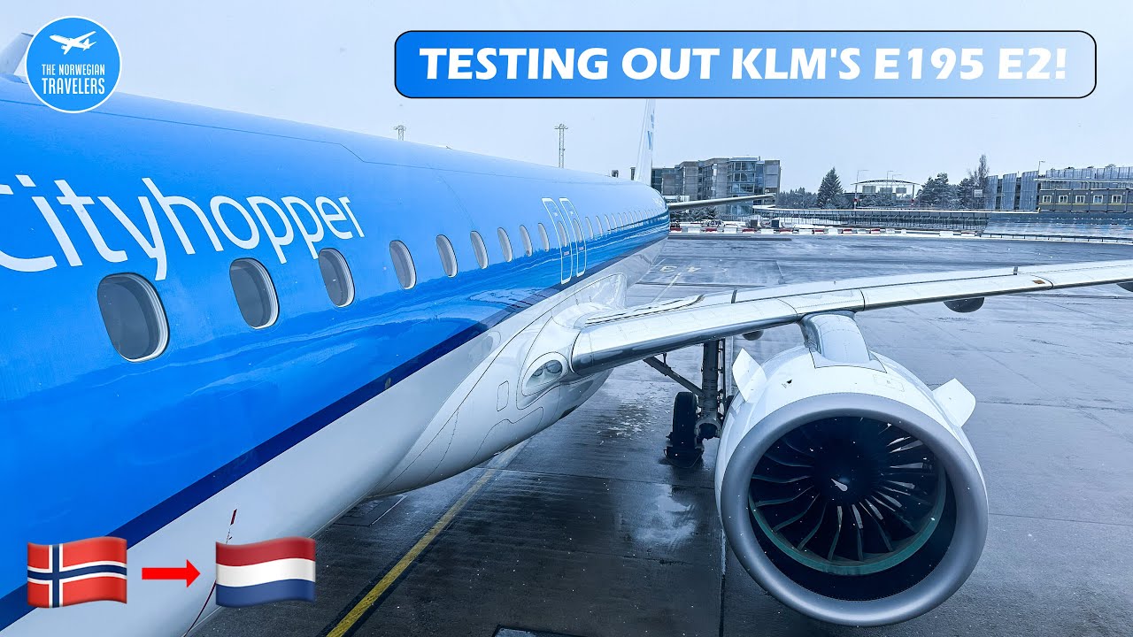 4K | TRIP REPORT | ECONOMY | KLM Embraer E195 E2 | OSL-AMS ✈