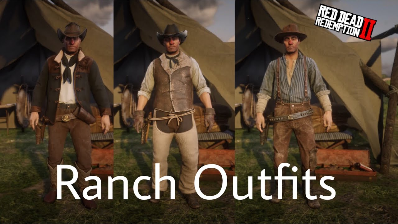 4 Cowboy/Ranch Outfits in Red Dead Online (Outfit Tutorial)