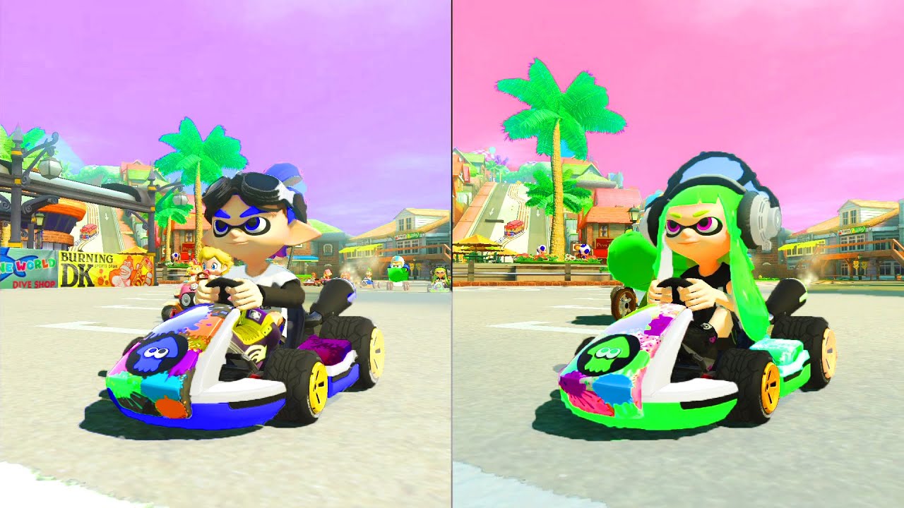 Mario Kart 8 Deluxe - Inkling Boy & Inkling Girl |The Top Racing Game on Nintendo Switch (2 Players)