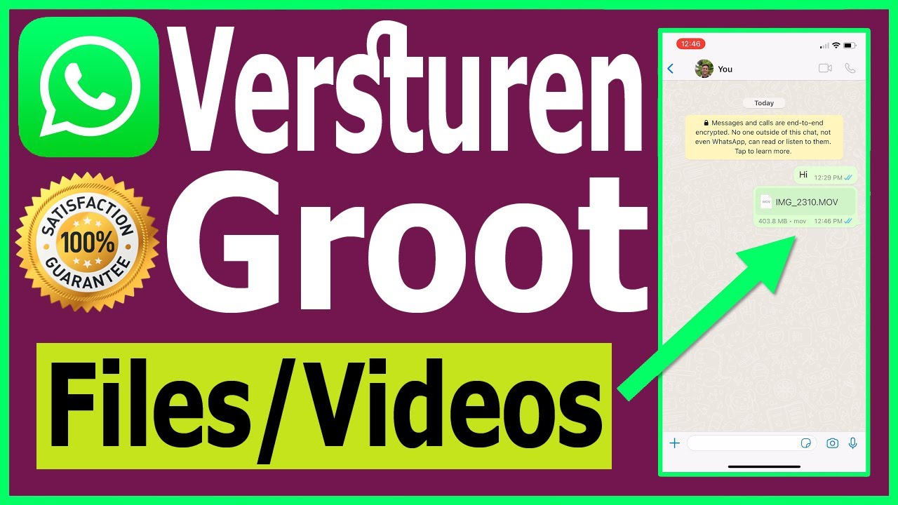 Hoe grote bestanden en video's in WhatsApp te verzenden