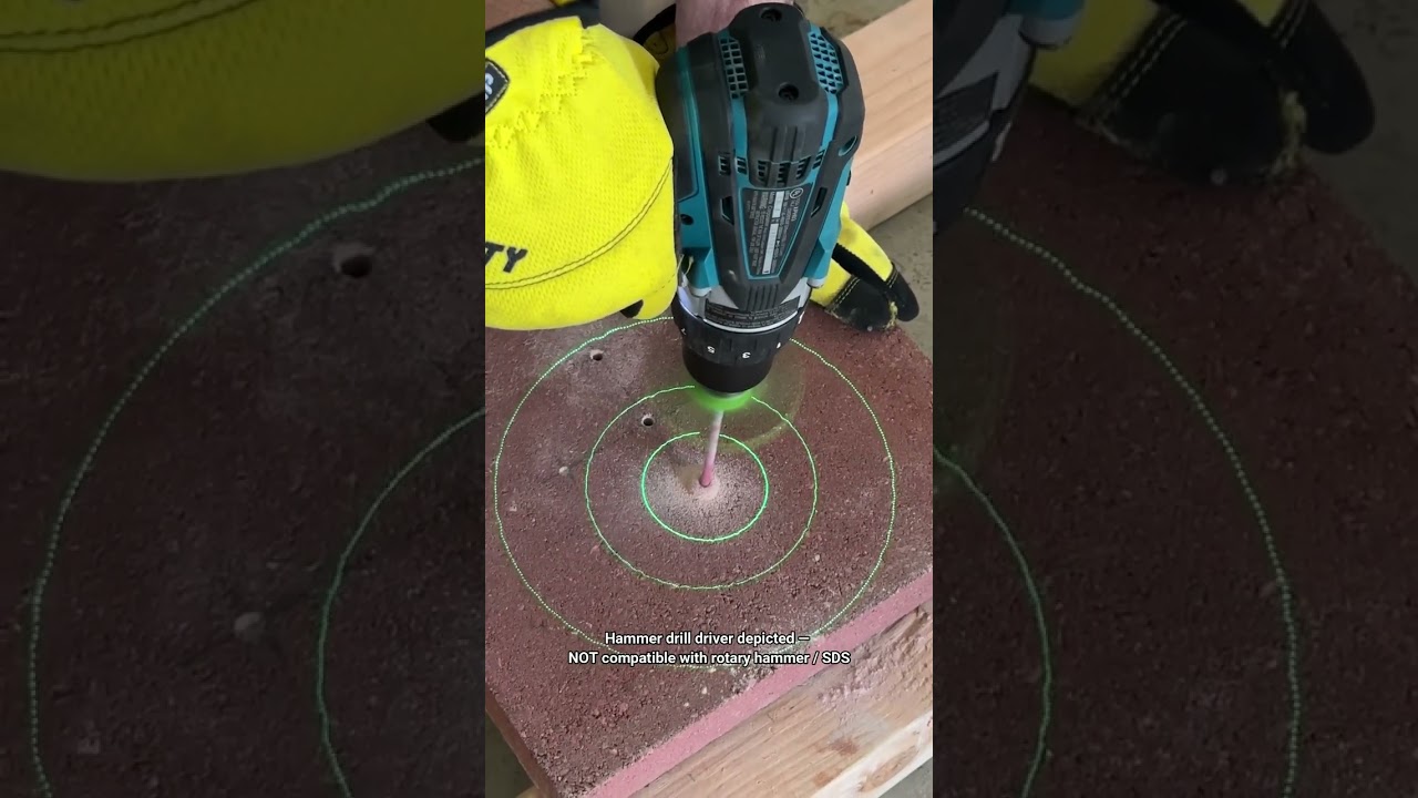 Masonry doesn't drill straight on its own. Concentric circles = straight hole. 🎯