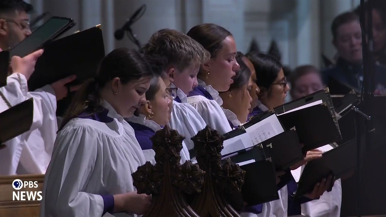 WATCH: Armed Forces Chorus, Cathedral Choir perform Navy hymn 'Eternal Father' | Carter Funeral