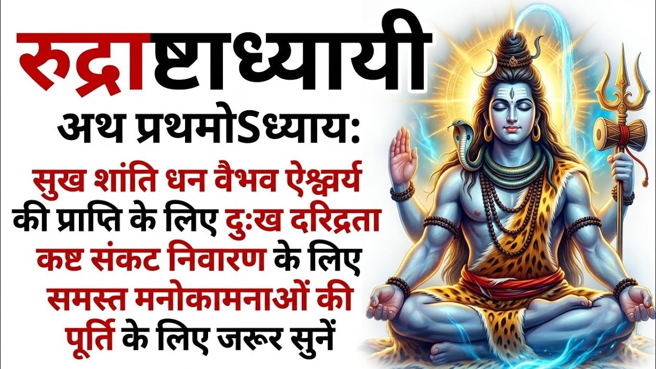 दुःख संकट निवारण के लिए जरूर सुनें रुद्राष्टाध्यायी || प्रथमोSध्यायः || रुद्री पाठ || Rudri Path