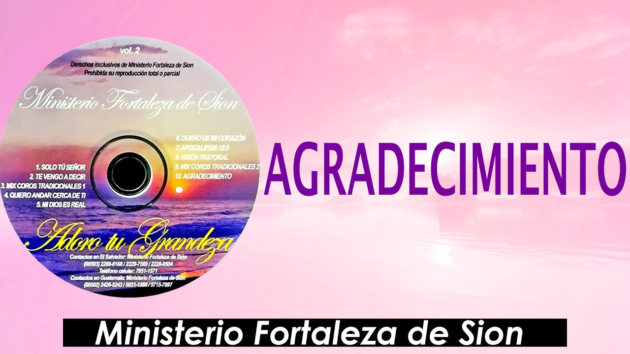 Agradecimiento - Ministerio Fortaleza de Sion
