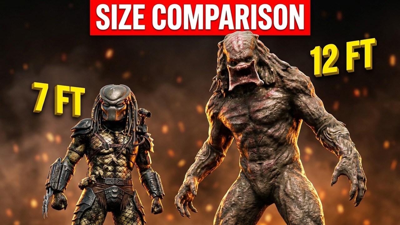 Predator: Badlands Characters Size Comparison | Yautja 3D Animation