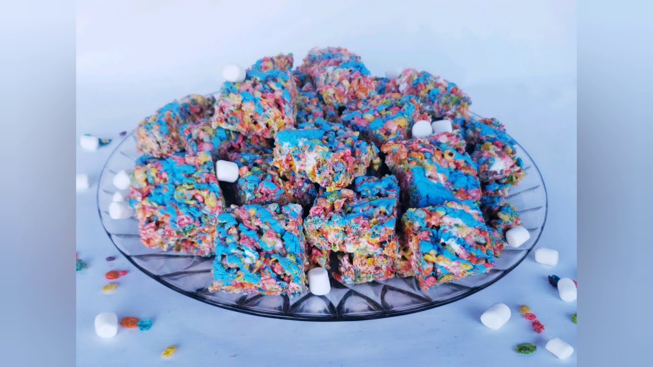 Fruity Pebble Rice Krispie Treats!