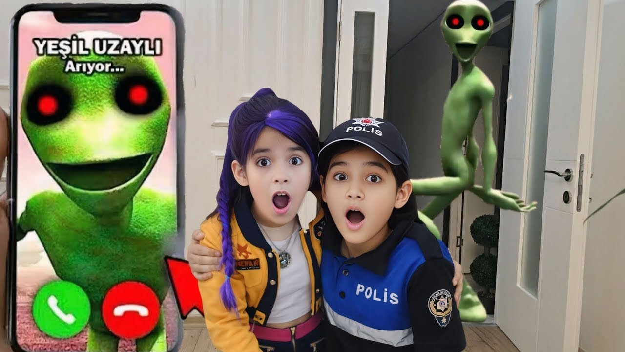 EYVAH YEŞİL UZAYLI EVİMİZE GELDİ ‼️MELİSA NİSA NE YAPACAĞIZ ‼️