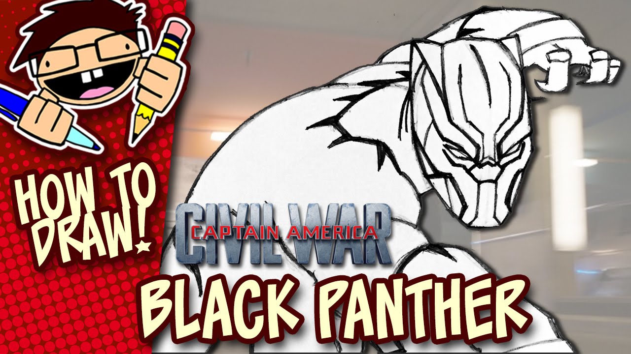How to Draw BLACK PANTHER (CAPTAIN AMERICA: CIVIL WAR) Step-by-Step Drawing Tutorial