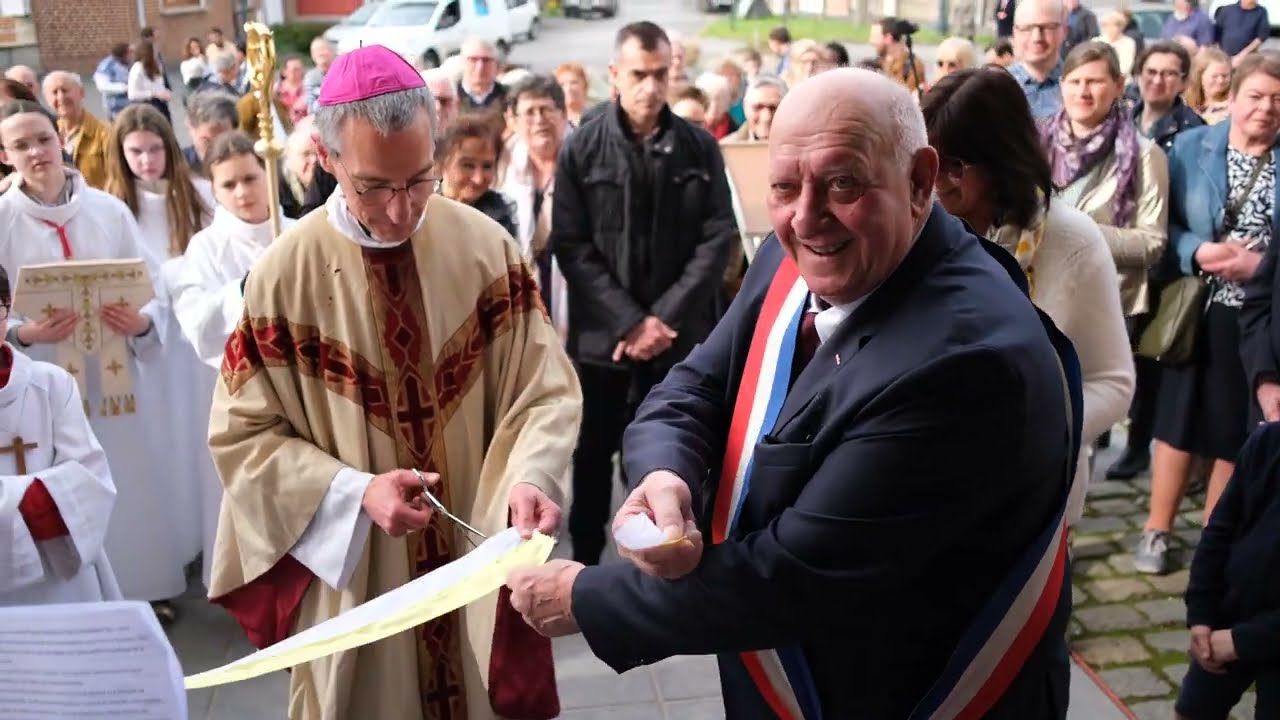 Extrait de l'inauguration du Nom de l'église de Bousies