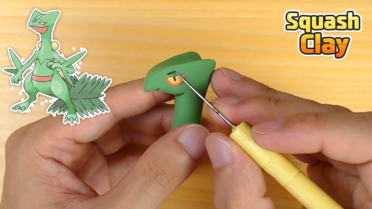 Лепка из глины покемона Sceptile: покемон травяного типа!