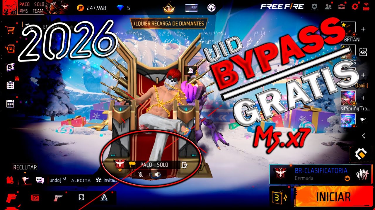 EL MEJOR BYPASS UID FREE FIRE GRATIS  2026 | EMPAREJAMIENTO PC MOVIL GARANTIZADO | PACO MS.X7🇧🇴