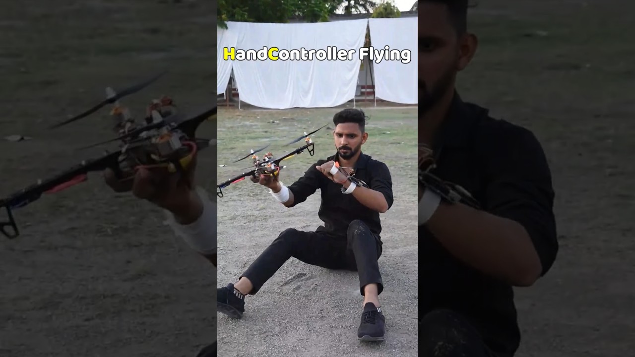 Hand✊Controlling Drone 🔥 Failure + Try Again = Success ❤️ #shorts