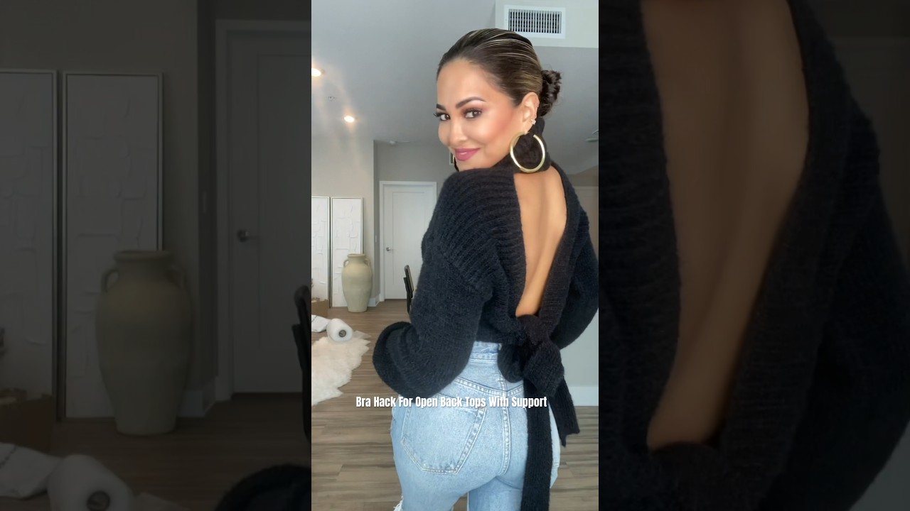 Bra Hack For Open Back Tops With Support 💫 #grwm #ootd #fashion #outfit #style #beauty #tutorial
