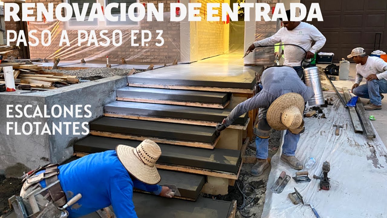 RENOVACIÓN DE ENTRADA PASO A PASO EP.3 ESCALONES FLOTANTES MUY MODERNOS