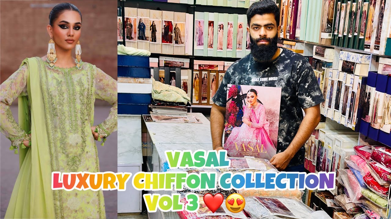 VASAL VOL3 UNSTICHTED LUXURY CHIFFON COLLECTION BY CHARIZMA 2025/UNSTICHTED DESIGNER PRINTED DRESSES