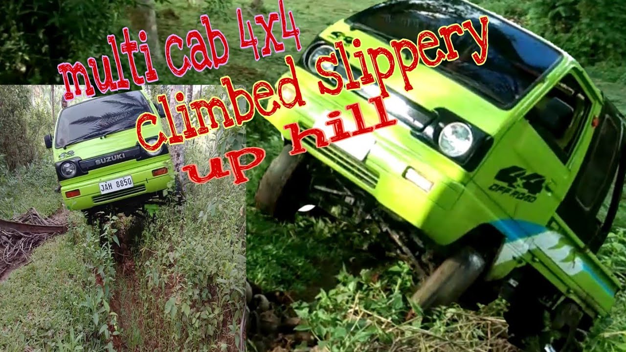multicab 4x4 climed slippery up hill