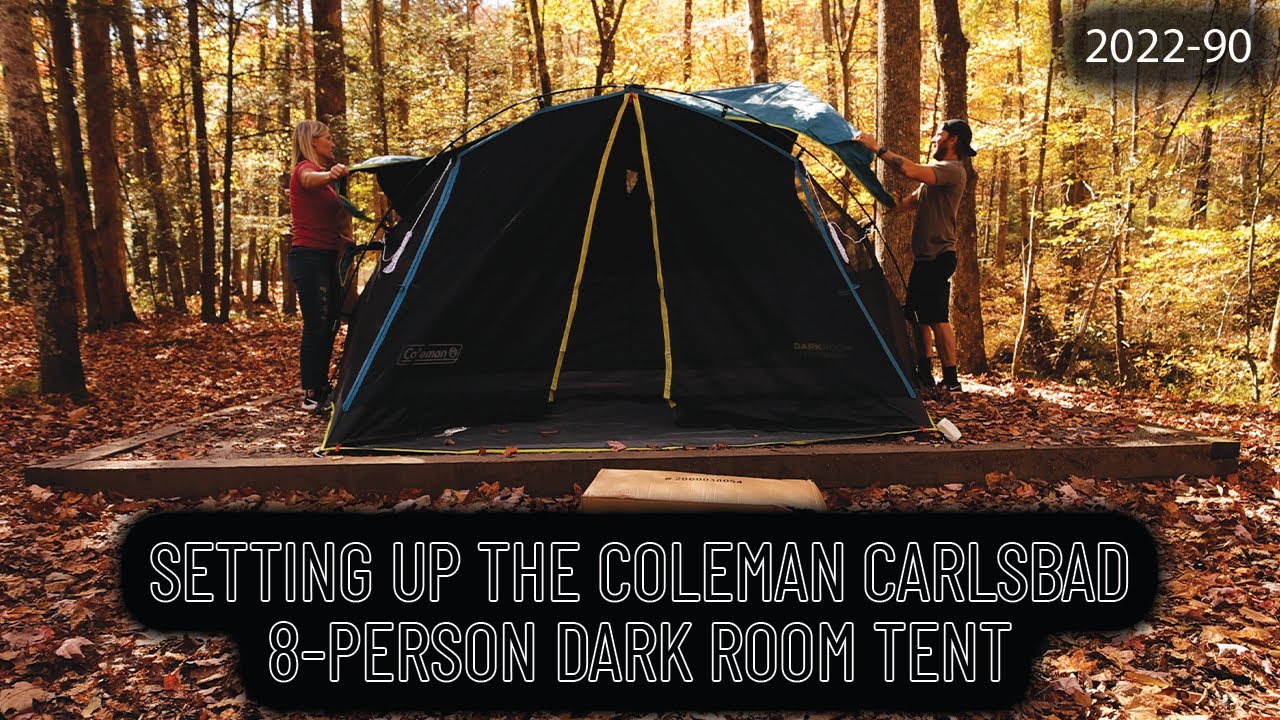 Setting Up The Fast Pitch Coleman Carlsbad 8-Person Dark Room Tent - How Easy Is It? || 2022-90