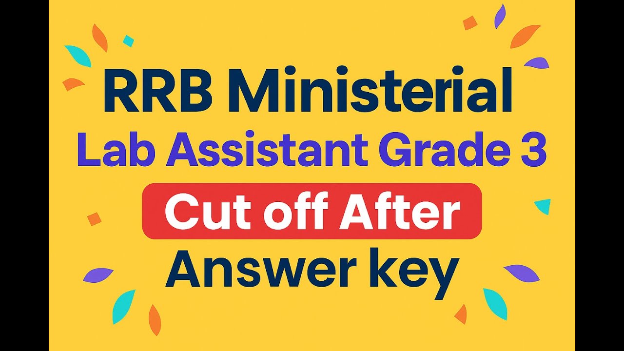RRB Ministerial EXPECTED Cut off || Chemical & metallurgy lab Assistant Grade 3 Cut Off