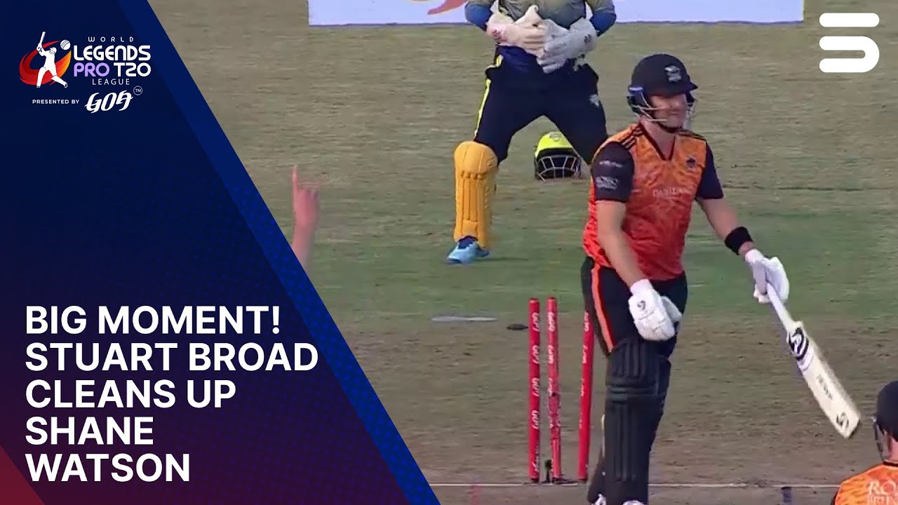 Shane Watson quick out by Stuart Broad! M2 | World Legends T20 Pro League | ZL1K