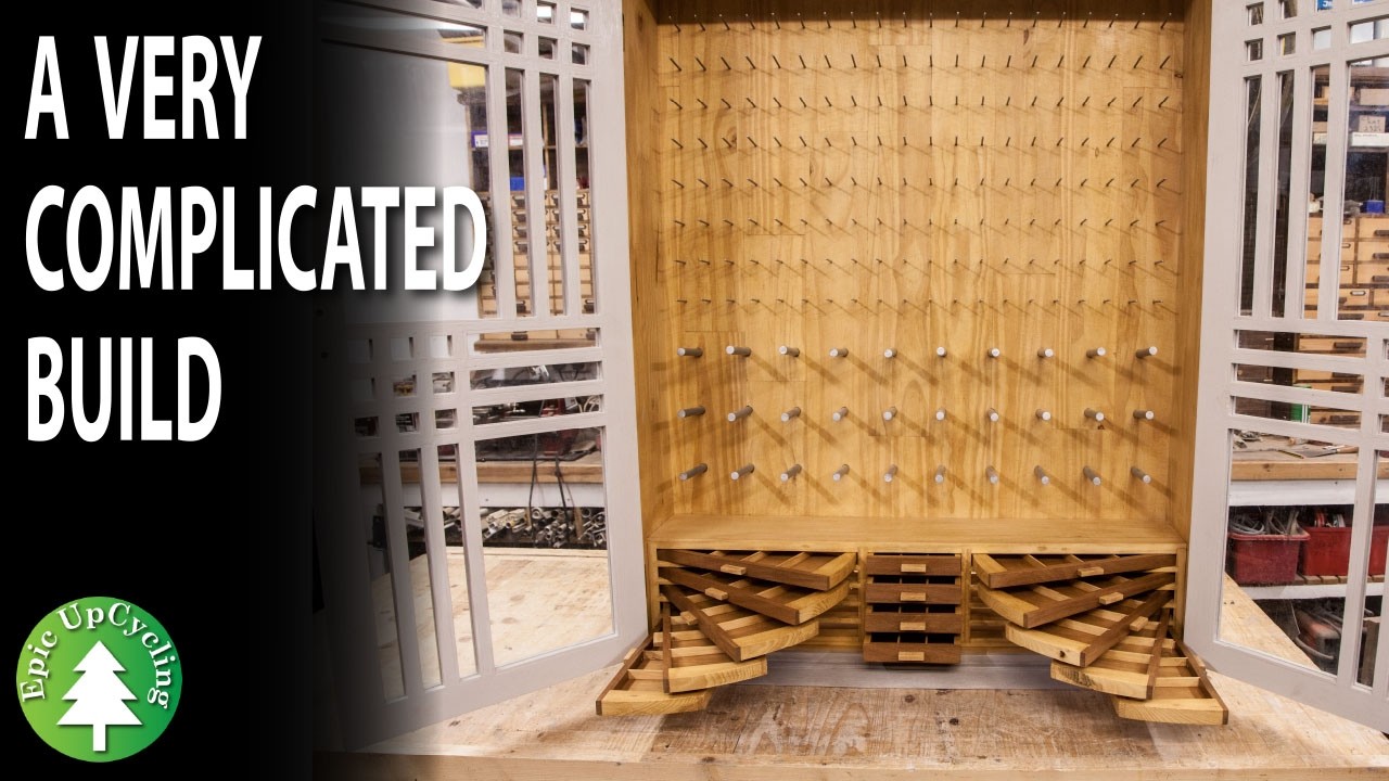 Craft Supplies Storage Rack made out of Scrap