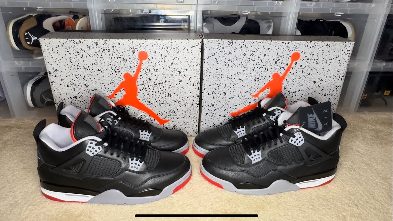 Unboxing Fake vs Real Jordan 4 Bred (Black Cement) Reimagined