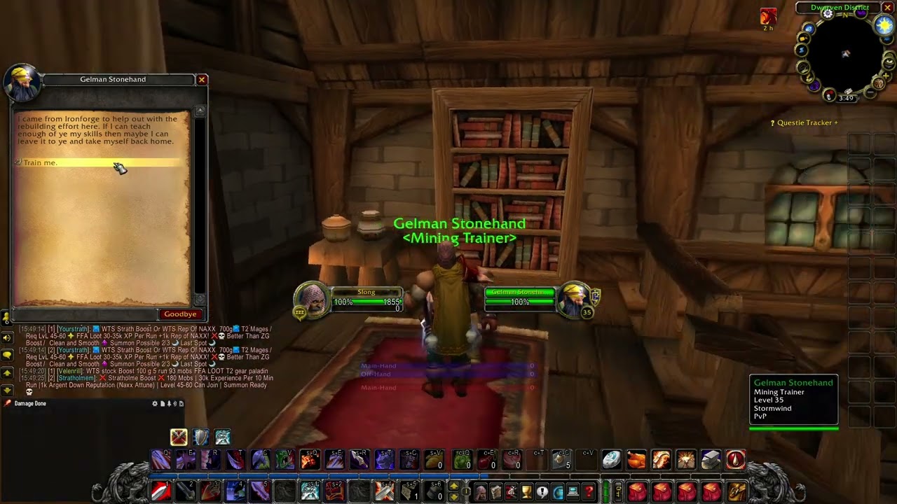 Stormwind Mining Trainer - WoW Classic