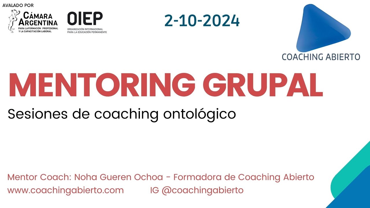 Coaching Ontológico. Mentoring de acuerdo y de conversación completa.