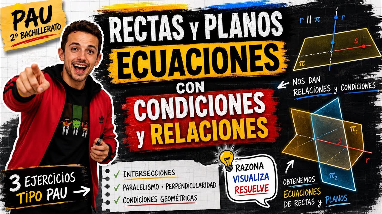 📏📐Un paso más en el control de la Geometría 🧑‍🏫 Cálculo de rectas y planos que cumplen condiciones.