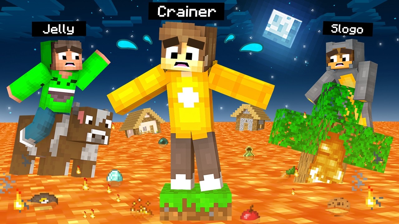 The FLOOR Is LAVA In Minecraft! (challenge)
