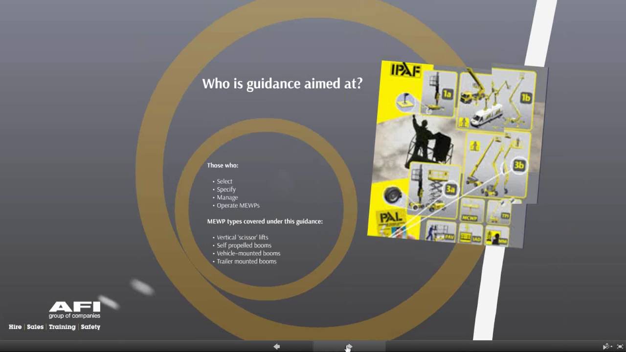 Webinar - GEIS 6 The Selection, Management and Use of MEWPs