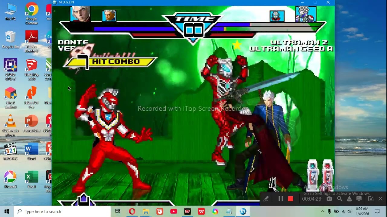 Mugen Battle Dante and Vergil vs Ultraman Z and Ultraman Geed
