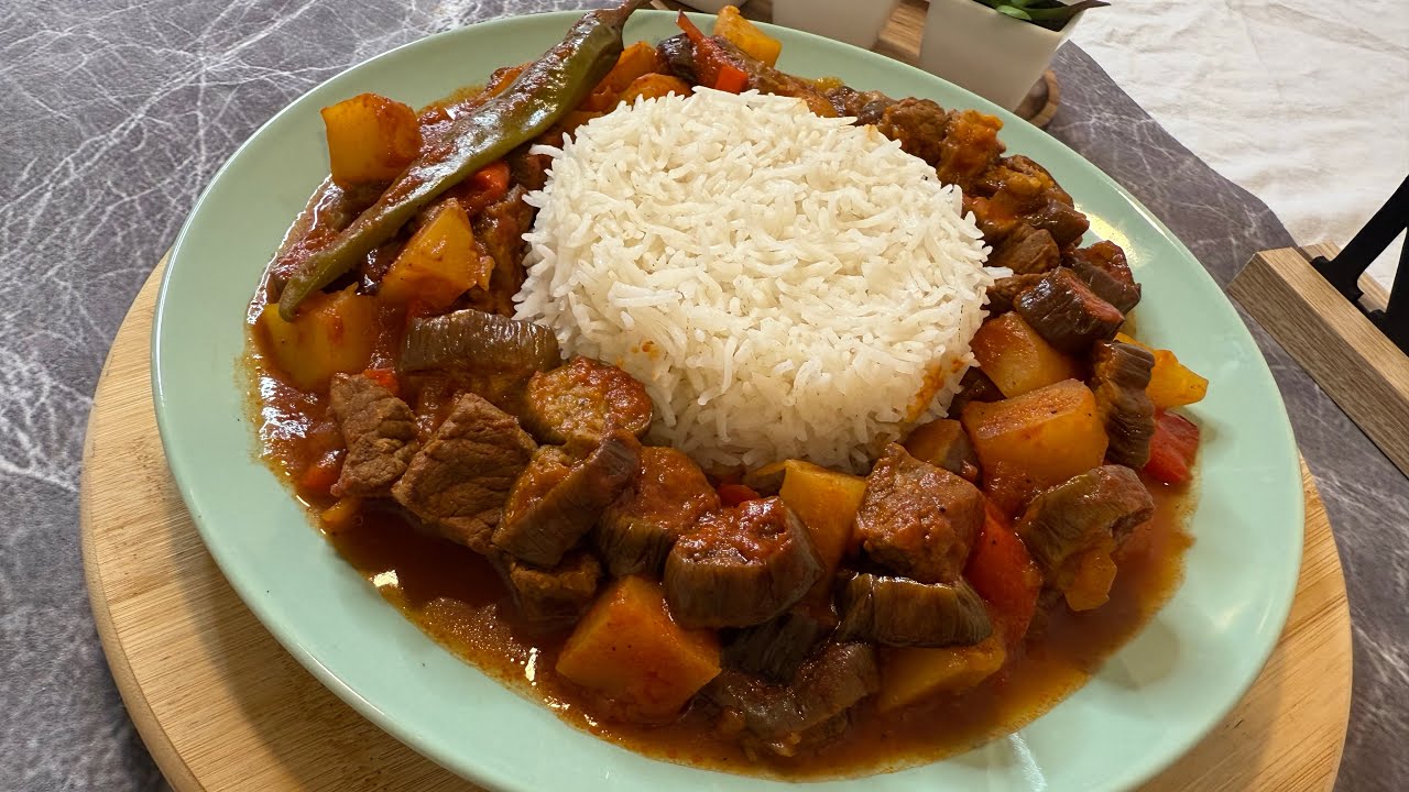 وجبة باذنجان باللحم وصلصة الطماطم🍆استخدمت الباذنجان الياباني ،، Eggplant with meat and tomato sauce