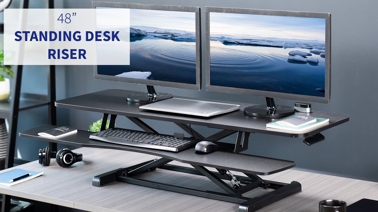 DESK-V048KB K Series Standing Desk Converter by VIVO
