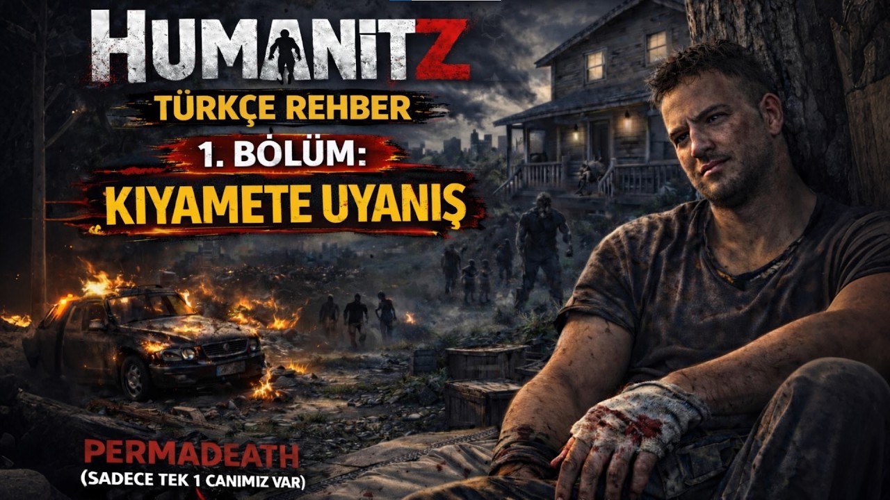 HumanitZ T&Uuml;RK&Ccedil;E REHBER - 1.B&Ouml;L&Uuml;M: KIYAMETE UYANIŞ (PERMA DEATH) #humanity #humanitzgameplay #zombie